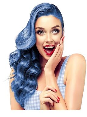 Amazon Blue Women’s Hair Styling color- Deep Blue Tone